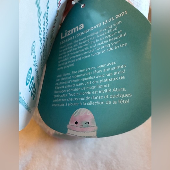 Squishmallows Pastel Pink and Blue Macaron Plush -Liana - Picture 5 of 7